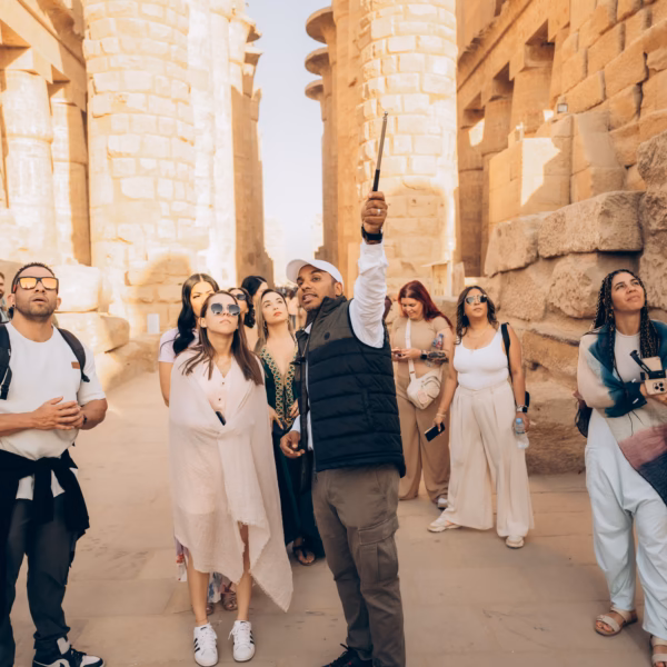 2 Days Tour from Cairo to Luxor & Aswan by Plane Karnak Temple guided tour travelers Luxor Egypt