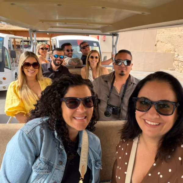 Group enjoying private transfer in Luxor during 2 Days Trip to Luxor & Aswan from Hurghada