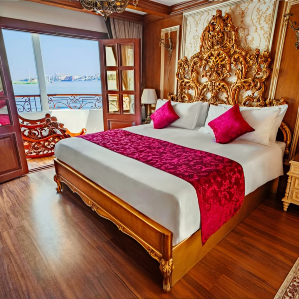 Princess Farida Dahabiya luxury suite cabin Nile cruise Luxor to Aswan