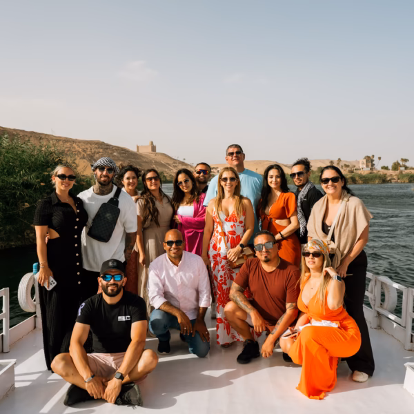 Group tour on Nile River during 5-day short break tour to Cairo Luxor and Alexandria
