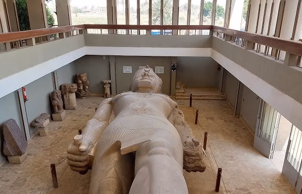 Colossal statue of Ramses II in Memphis Egypt open-air museum near Cairo